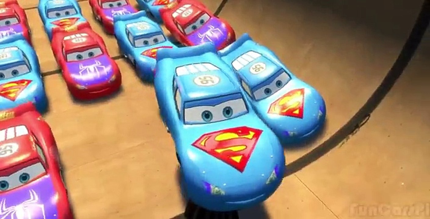 Nursery Rhymes Disney Pixar Lightning Cars Superman, Batman, Spider-Man Car Kids