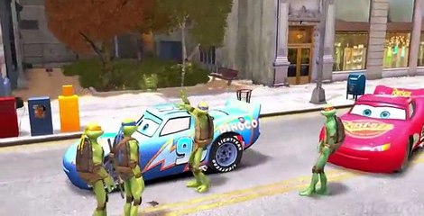 Cars Flash McQueen Disney TMNT with Nursery Rhymes  & Ninja Turtles Songs for Children!