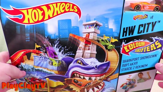 HOT WHEELS Color Shifters Sharkport Showdow Mega Pack Play Set time to play PlayClayTV
