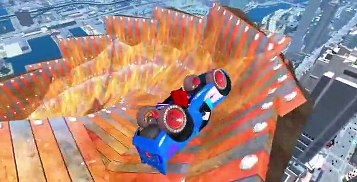 New Superman & Spiderman playing with a McQueen Superman Cars Lightning! Songs for Kids & Spiderman