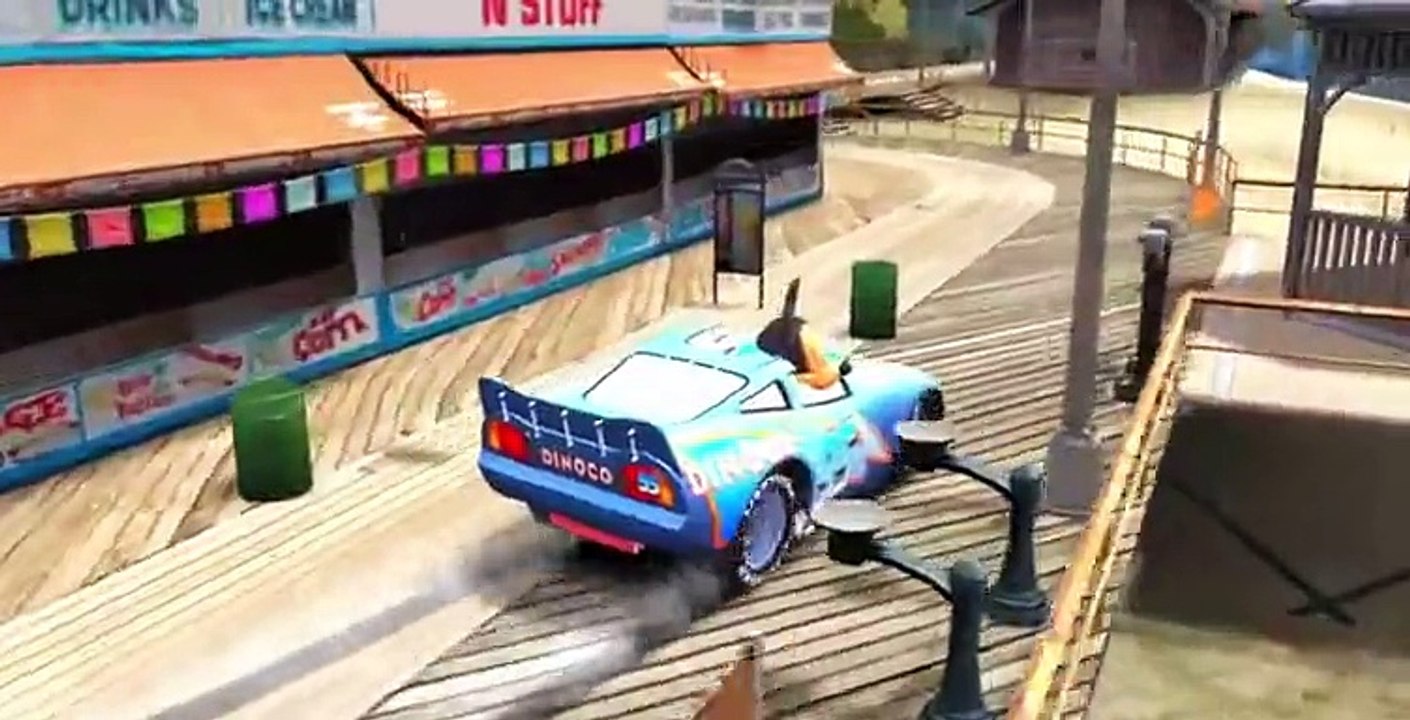 Mickey Mouse and Frozen Elsa Princess of Arendelle have Fun with Disney Mcqueen Cars DINOCO!