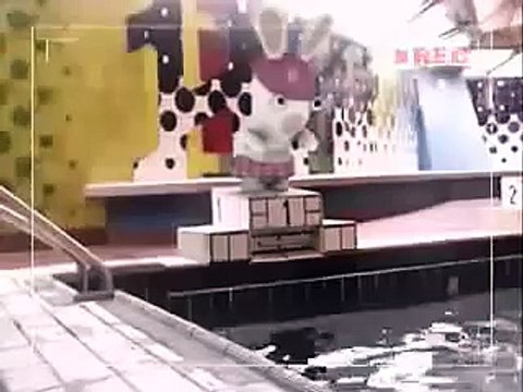 Lapins Les lapins enragés ne peuvent pas plonger lapins ne savent pas nager