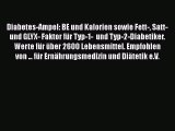 [Download] Diabetes-Ampel: BE und Kalorien sowie Fett- Satt- und GLYX- Faktor für Typ-1-  und