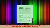 OCD in Children and Adolescents A CognitiveBehavioral Treatment Manual Download