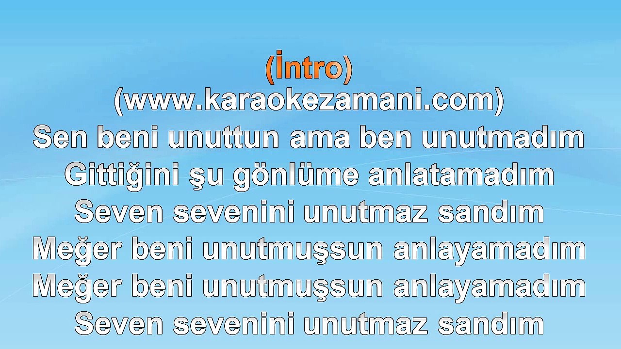 Ünzile - Bana Sor - (2009 TÜRKÇE KARAOKE