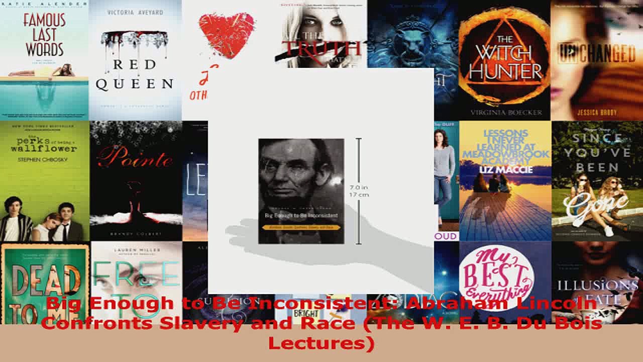 Read  Big Enough to Be Inconsistent Abraham Lincoln Confronts Slavery and Race The W E B Du EBooks Online