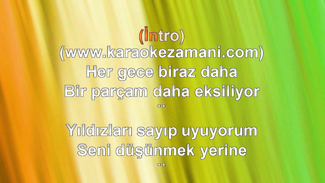 Yalın - Kaybettim - 2010 TÜRKÇE KARAOKE
