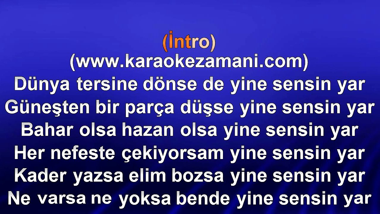 Yaşar İpek ‐ Yine Sensin Yar - 2004 TÜRKÇE KARAOKE