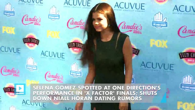 Selena Gomez Spotted at One Direction's Performance in 'X Factor' Finals; Shuts Down Niall Horan Dating Rumors