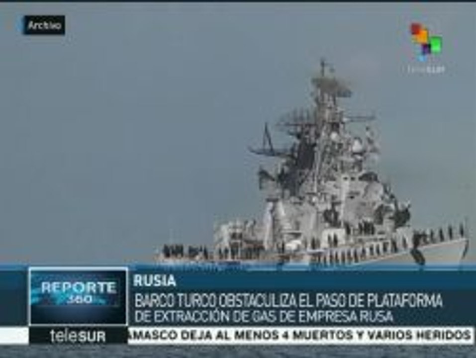 Turquía impide paso de plataforma rusa en el Mar Negro