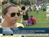 Brasil: poca participación en marchas para exigir juicio a Rousseff