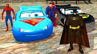 Spiderman Disney Lightning McQueen Cars Songs for Children Superman & Batman w/ Nursery Rh