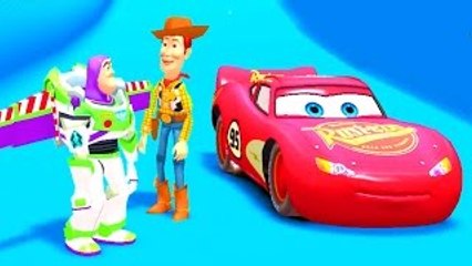 Disney Pixar CARS MCQUEEN Toy Story Flash Macuin Buzz Lightyear and Sheriff Woody