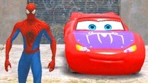 Spiderman with Kids Nursery Rhymes & Cars Lightning Mcqueen Red Color