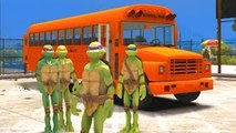 Ninja Turtles Wheels on the Bus Nursery Rhymes & Lightning McQueen Disney Pixar Cars