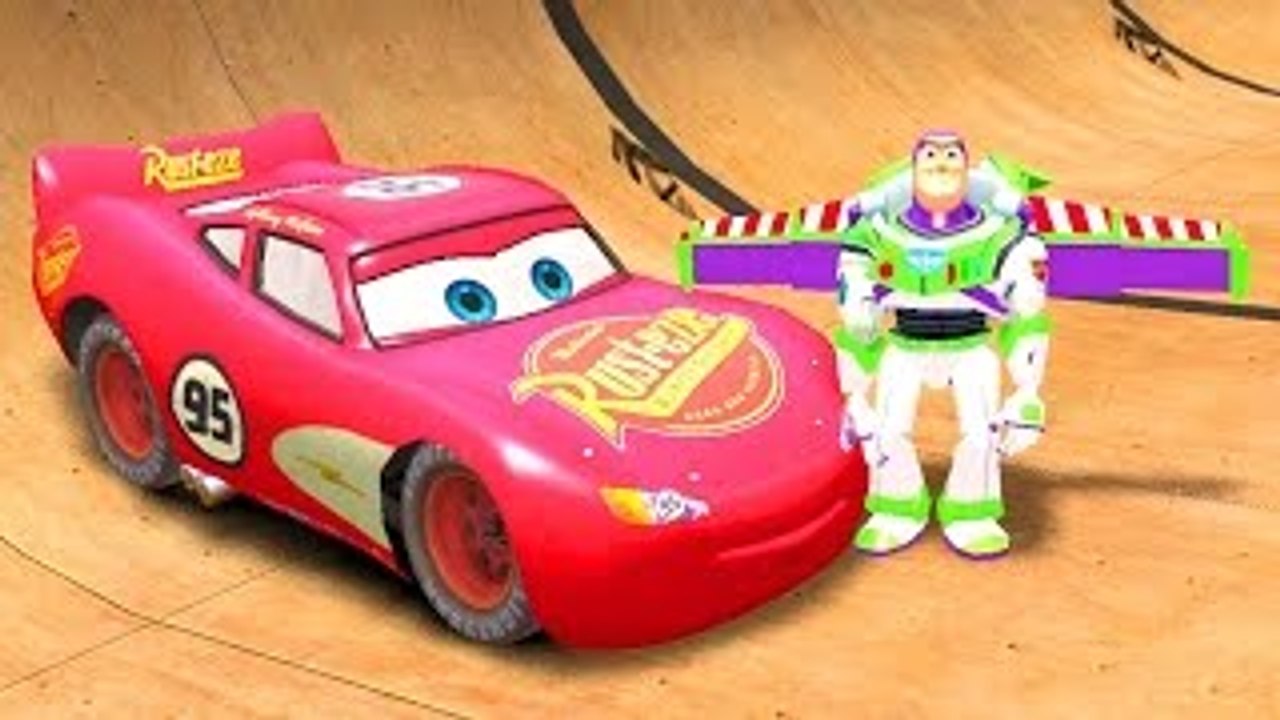 Disney Toy Story Buzz Lightyear & Lightning Flash McQueen Cars (Fun Song for Children)