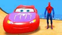 Spiderman Super Hero playtime w/ his Spider Man Lightning McQueen Cars!