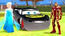 Disney Pixar Frozen Elsa The Snow Queen & Iron Man w/ Disney Cars Lightning McQueen Custom