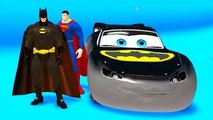 Water Slide w/ Superheroes Batman, Superman & Disney McQueen Cars (Nursery Rhymes w/ Actio