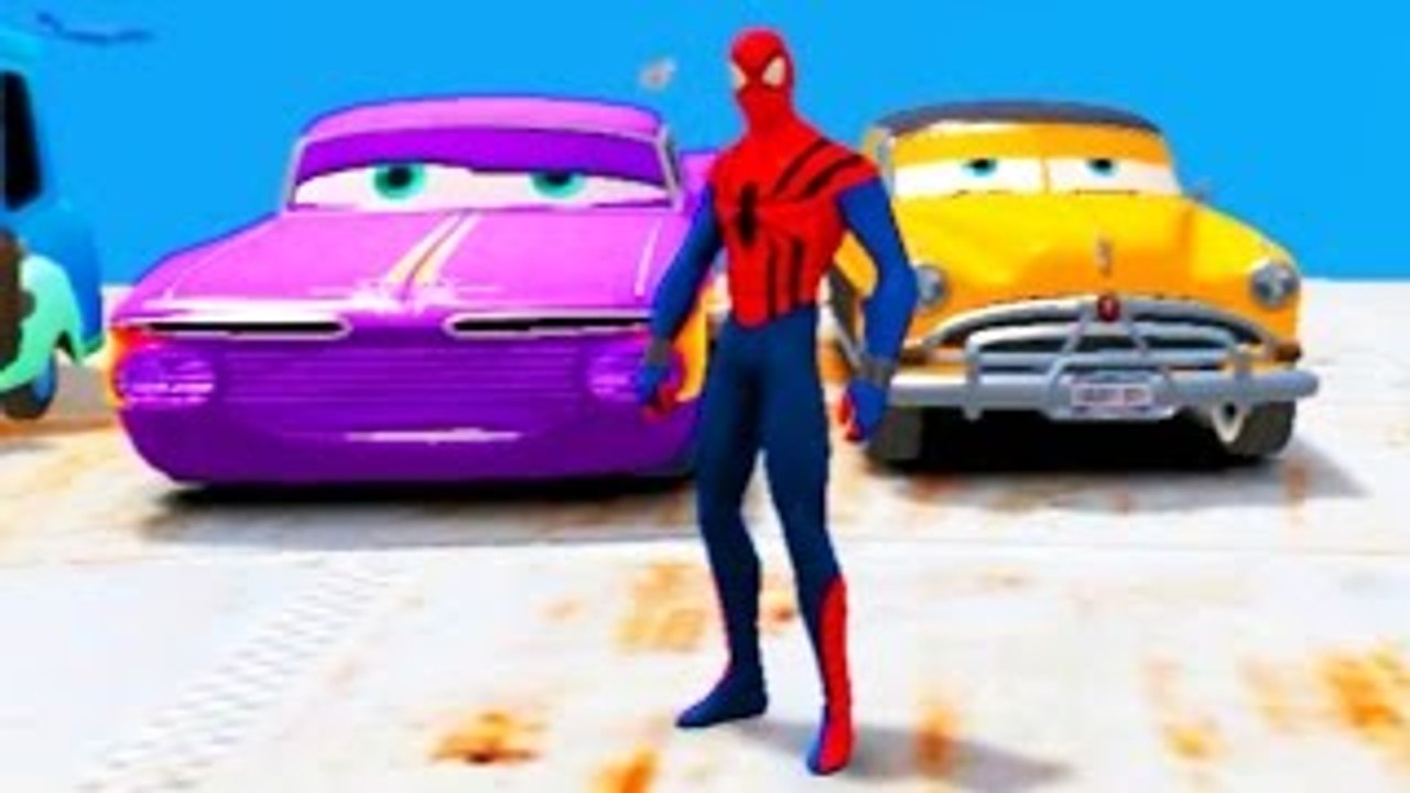 Fun Animation for Children with Super Hero Spiderman, Ramones & Hudson Disney Cars