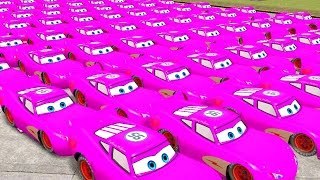 100 MCQUEEN PINK COLOR with Spider Man and Wheels on the Bus Nursery Rhymes