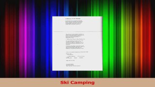 Read  Ski Camping Ebook Free