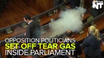 Opposition Politicians Set Off Tear Gas In the Kosovo Parliament... Again