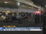 Car nosedives off Fashion Valley Mall parking garage