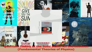 PDF Download  Quantum Theory of the Solid State An Introduction Fundamental Theories of Physics Read Online