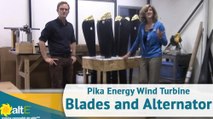 Pika Energy Wind turbine blades and alternator