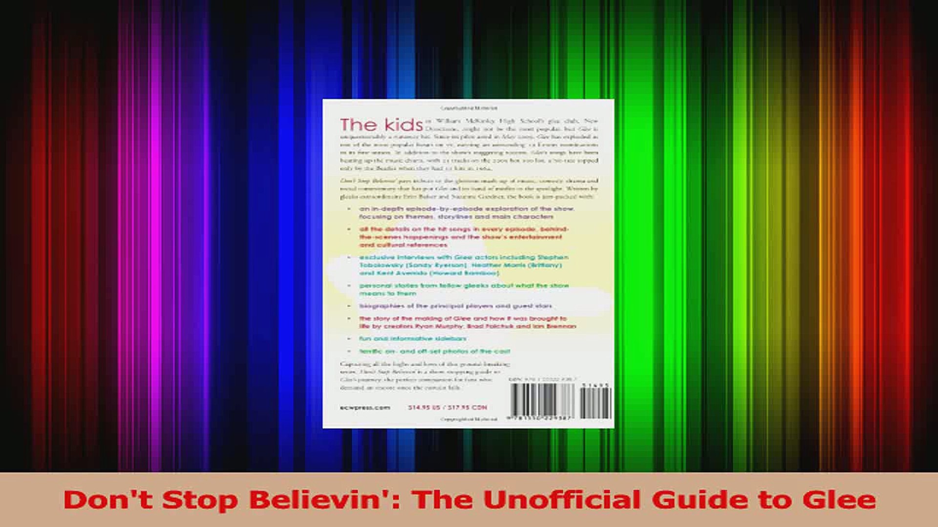 Pdf Download Dont Stop Believin The Unofficial Guide To Glee Pdf Online Video Dailymotion dailymotion
