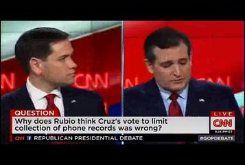 Cruz and Rubio go at it on surveillance, Cruz kinda calls Rubio a liar