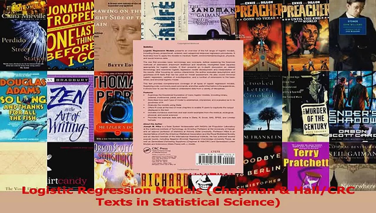 Logistic Regression Models Chapman  HallCRC Texts in Statistical Science Read Online