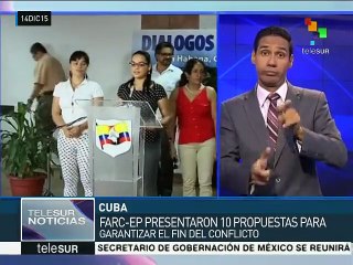 Presentan FARC-EP 10 propuestas para garantizar fin del conflicto