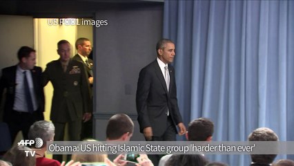 Obama says US hitting Islamic State 'harder than ever'