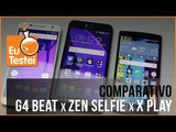 G4 Beat x Zenfone Selfie x Moto X Play - Vídeo Comparativo EuTestei Brasil