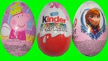 3 Oeufs Surprises Kinder Surprise, PEPPA PIG, FROZEN unboxing киндер сюрприз яйца