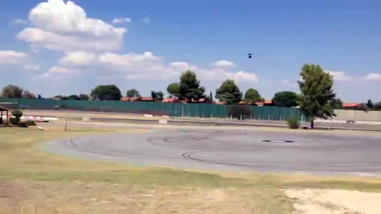 Cristiano Ronaldo in the track with Jenson Button