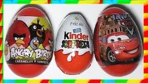 3 Oeufs Surprises Kinder Surprise Angry birds, Cars movie disney,киндер сюрприз яйца