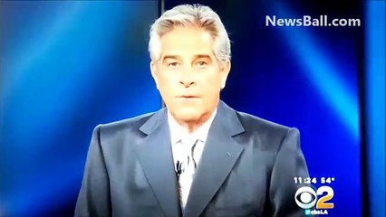 Mainstream Media CBS News actually shows dead body - weirdest creepiest news clip ever on the news!