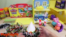 Merry Christmas peppa pig decorate the Christmas tree for Christmas kids toys interactive