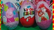 3 Oeufs Surprises kinder joy, Peppa Pig, Surprise egg Disney princess киндер сюрприз яйца