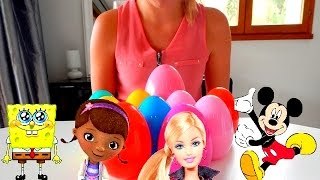 Surprise Eggs Barbie SpongeBob Mickey Mouse Disney Toys