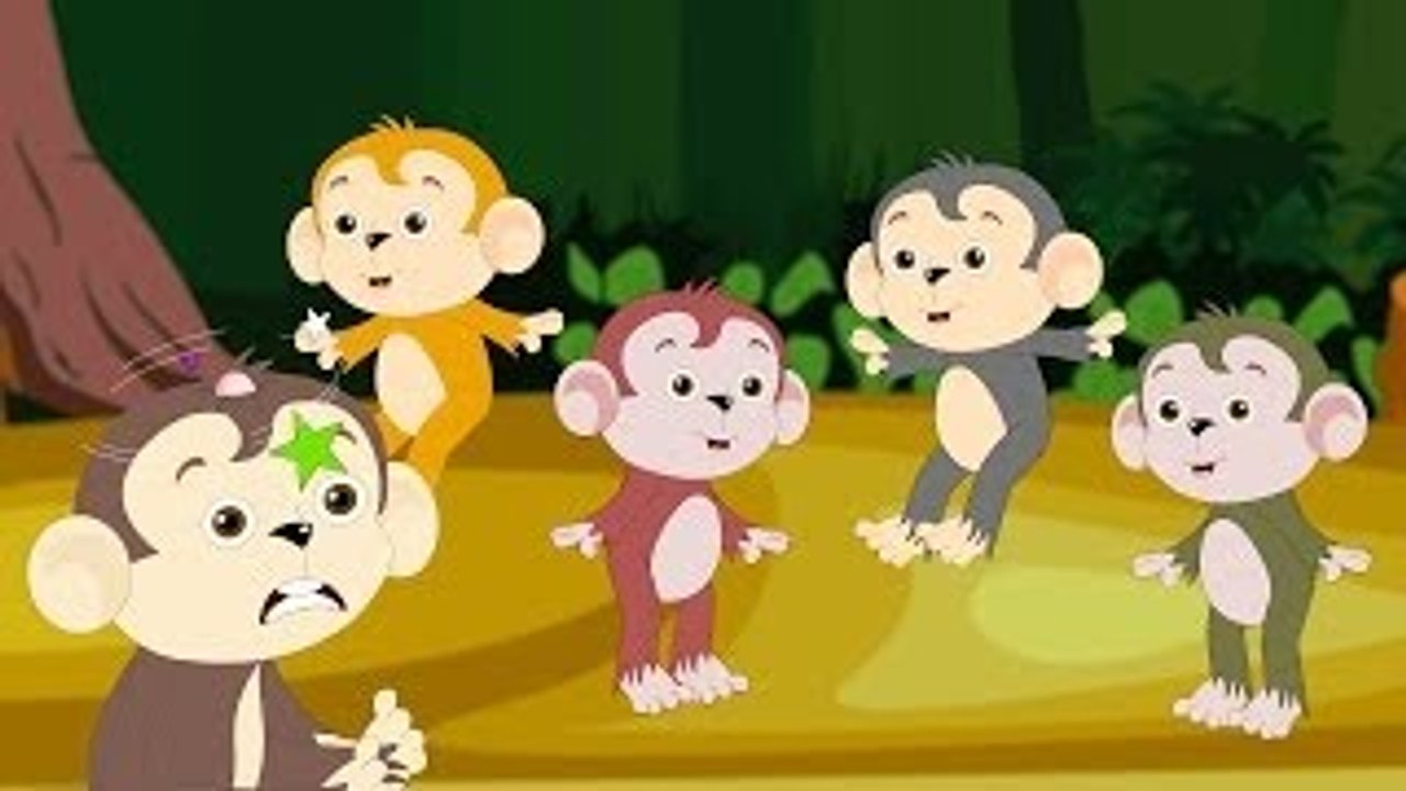 Baby Nursery Rhymes Five Little Monkeys Jumping on the Bed Nursery Rhyme with Lyrics