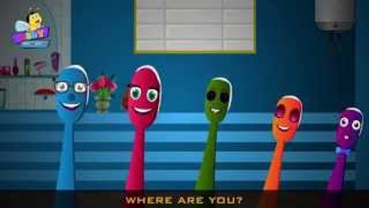 The Finger Family Tooth Brush Family Nursery Rhyme | Tooth Brush Finger Family Songs