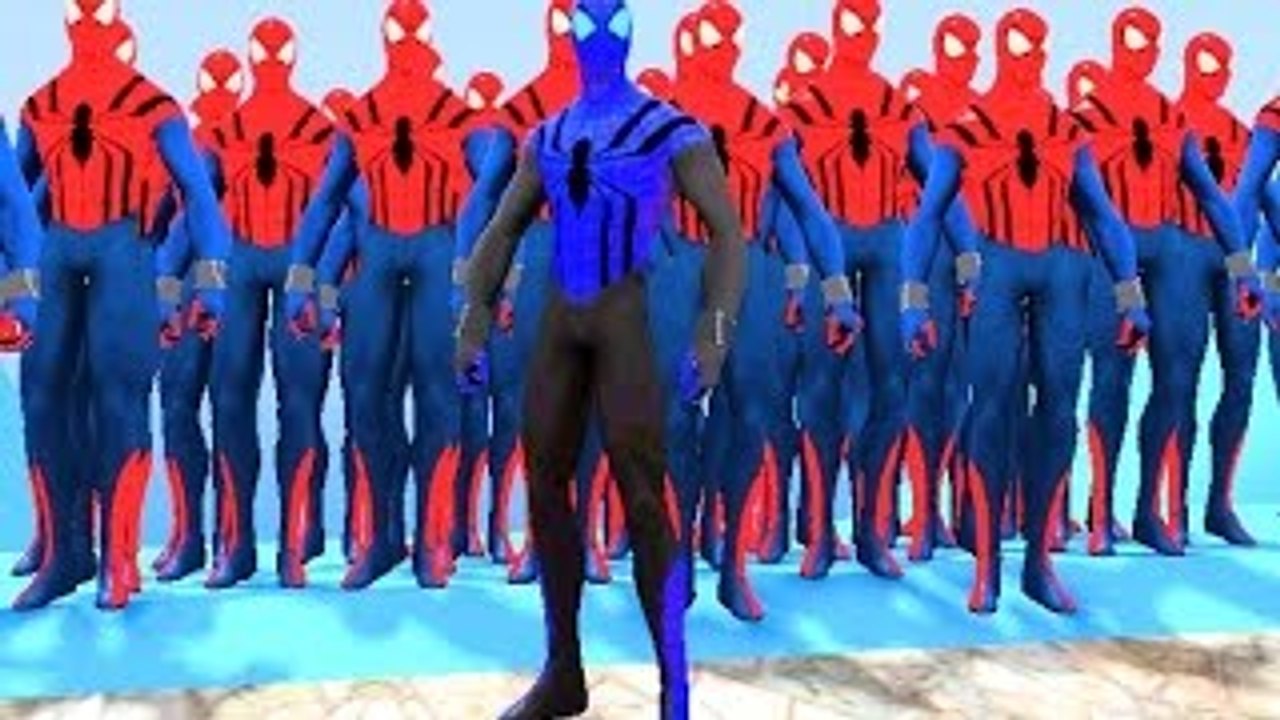 Blue Spiderman & 100 Spiderman Nursery Rhymes Lightning McQueen Cars (Songs for Children)