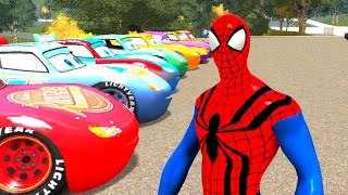 Disney Pixar Cars Spiderman Nursery Rhymes & Lightning McQueen Colors (Songs for Kids with