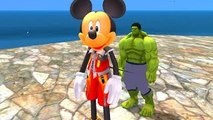Mickey Mouse Smash Disney Cars Pixar with HULK! Nursery Rhymes Songs | Children Songs HD