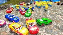 MINIONS Disney Pixar Cars Lightning McQueen Colors & Nursery Rhymes (Songs for Children w/