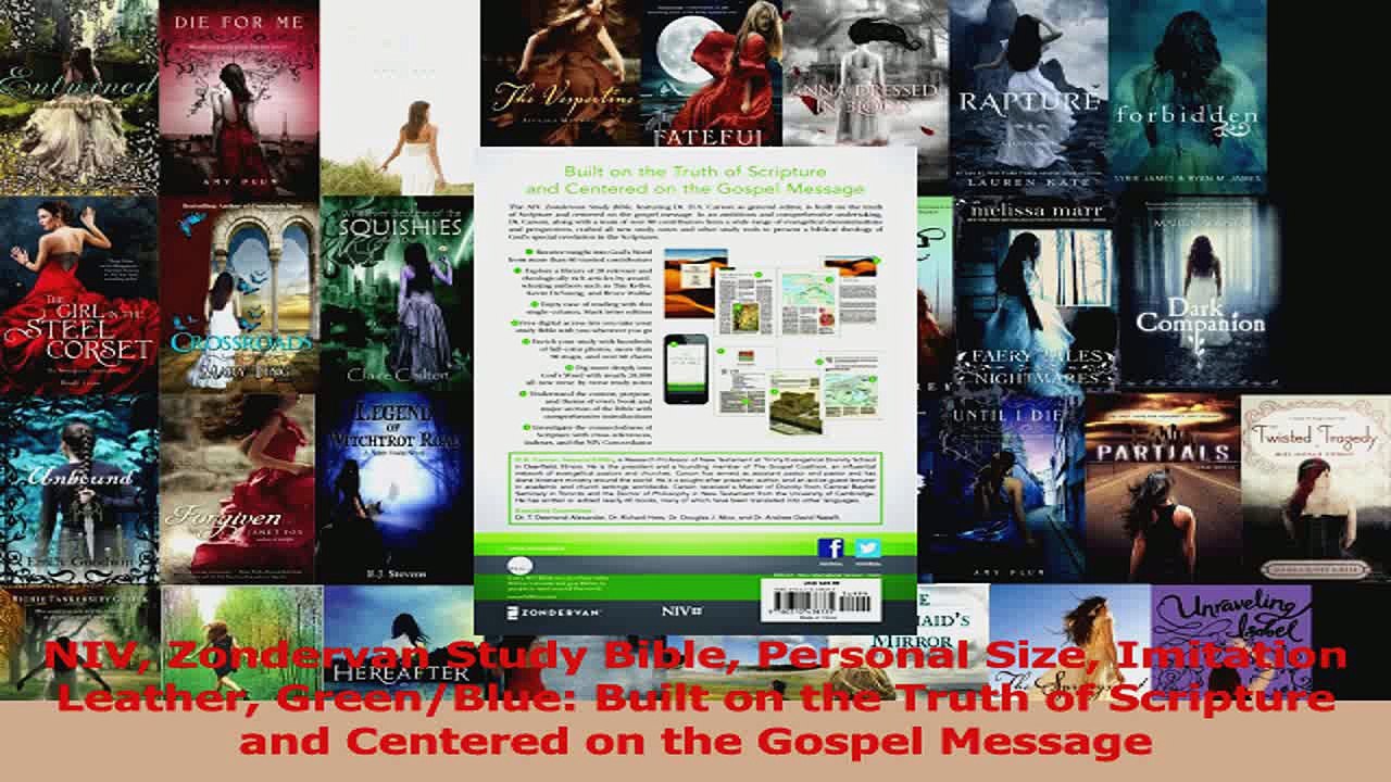 PDF Download  NIV Zondervan Study Bible Personal Size Imitation Leather GreenBlue Built on the Truth Read Online